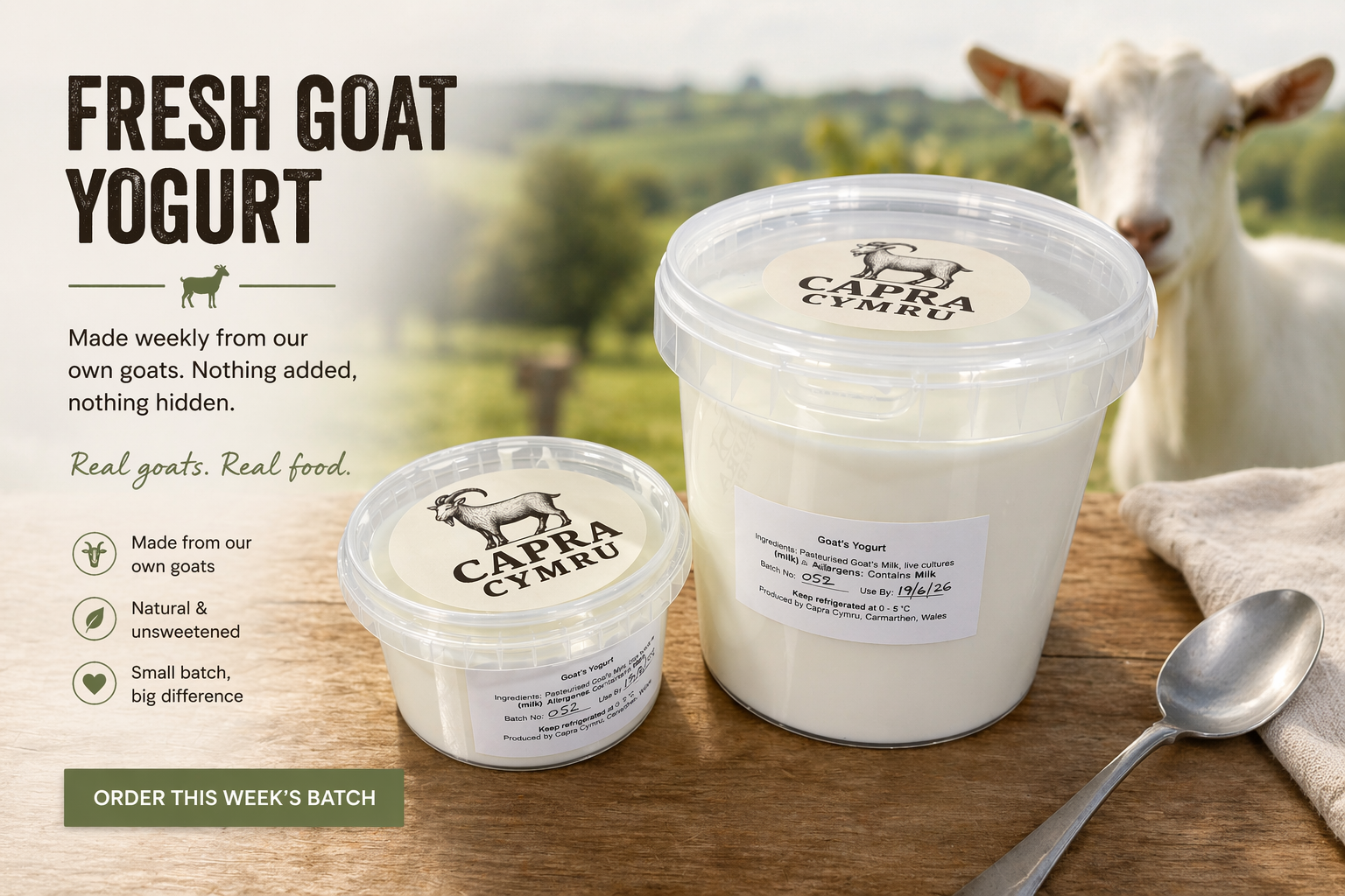 Natural Goat's Yogurt